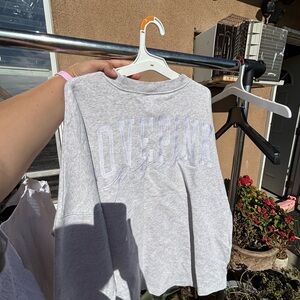 PINK Victoria's Secret Gray Crew Neck Sweater